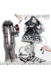 Red Maria Anne In Black And White Tights